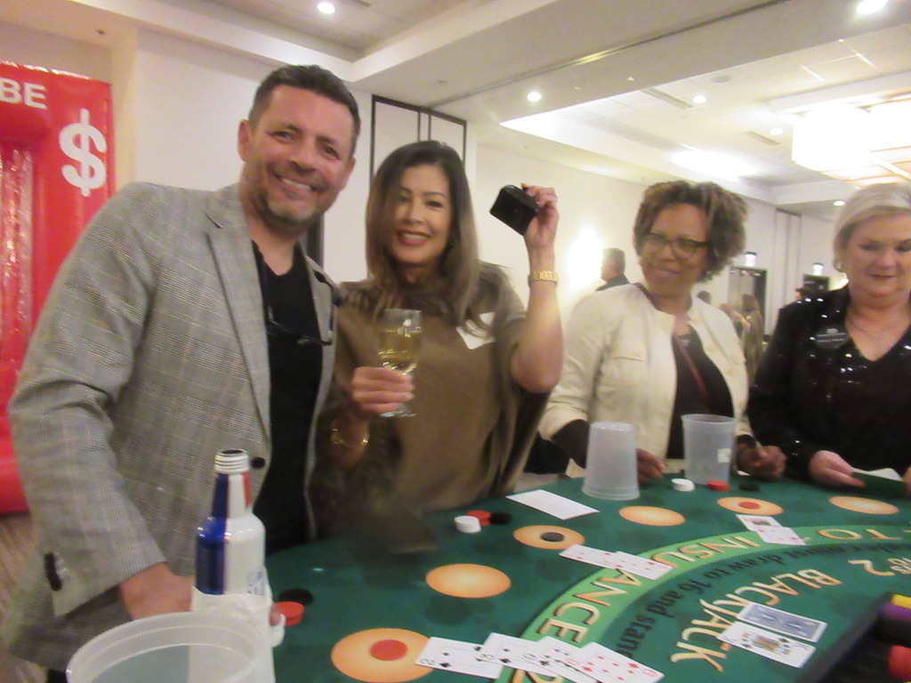 Christmas party casino theme